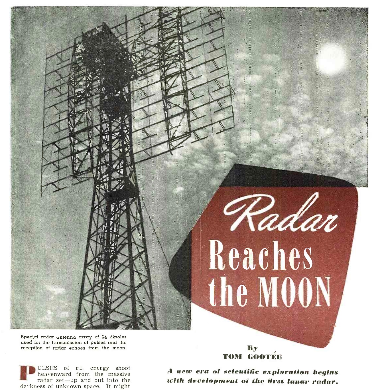 An article "Radar Reaches the Moon". Credit - WorldRadioHistory.Com